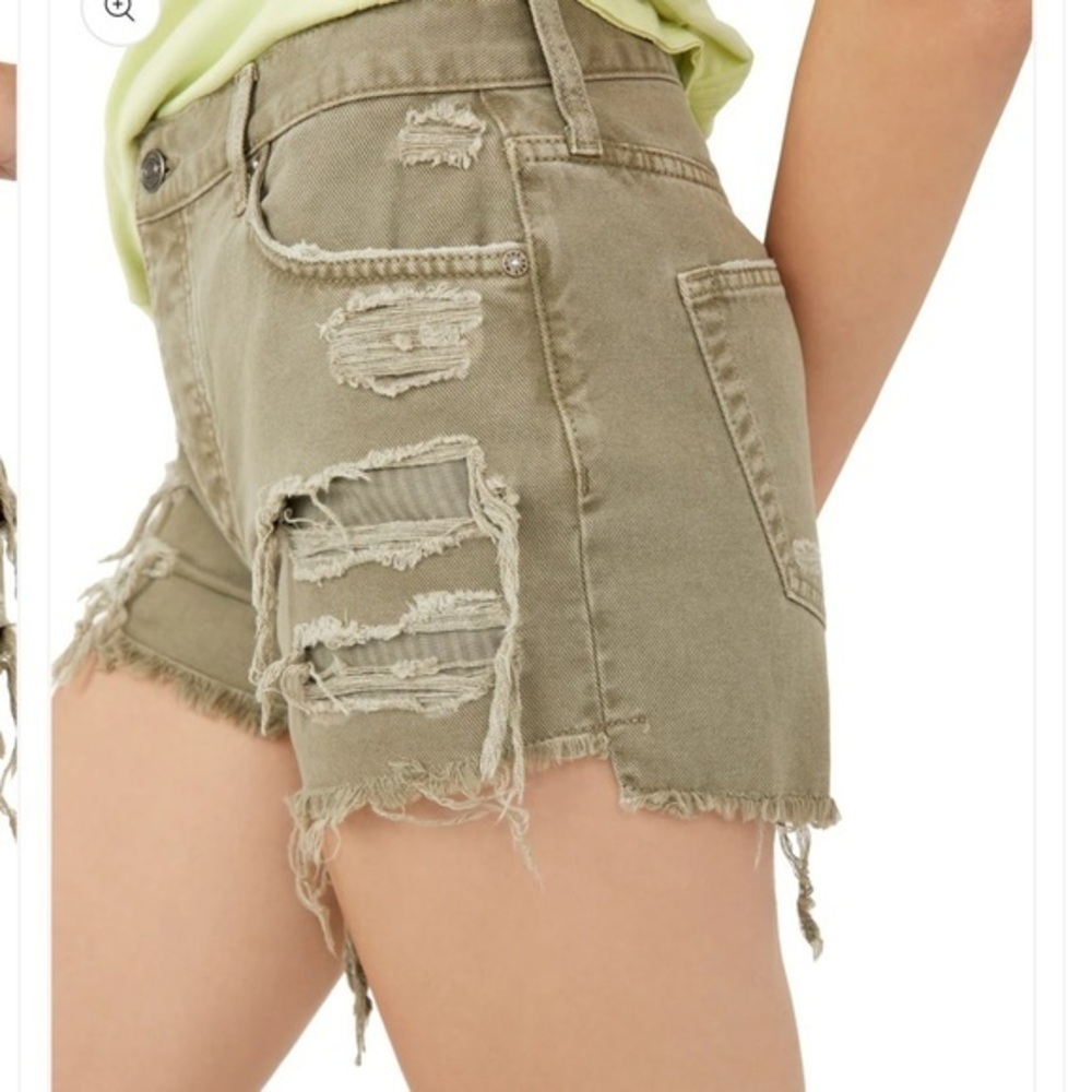 Free People We The Free Maggie Army Shorts Distressed Size 27